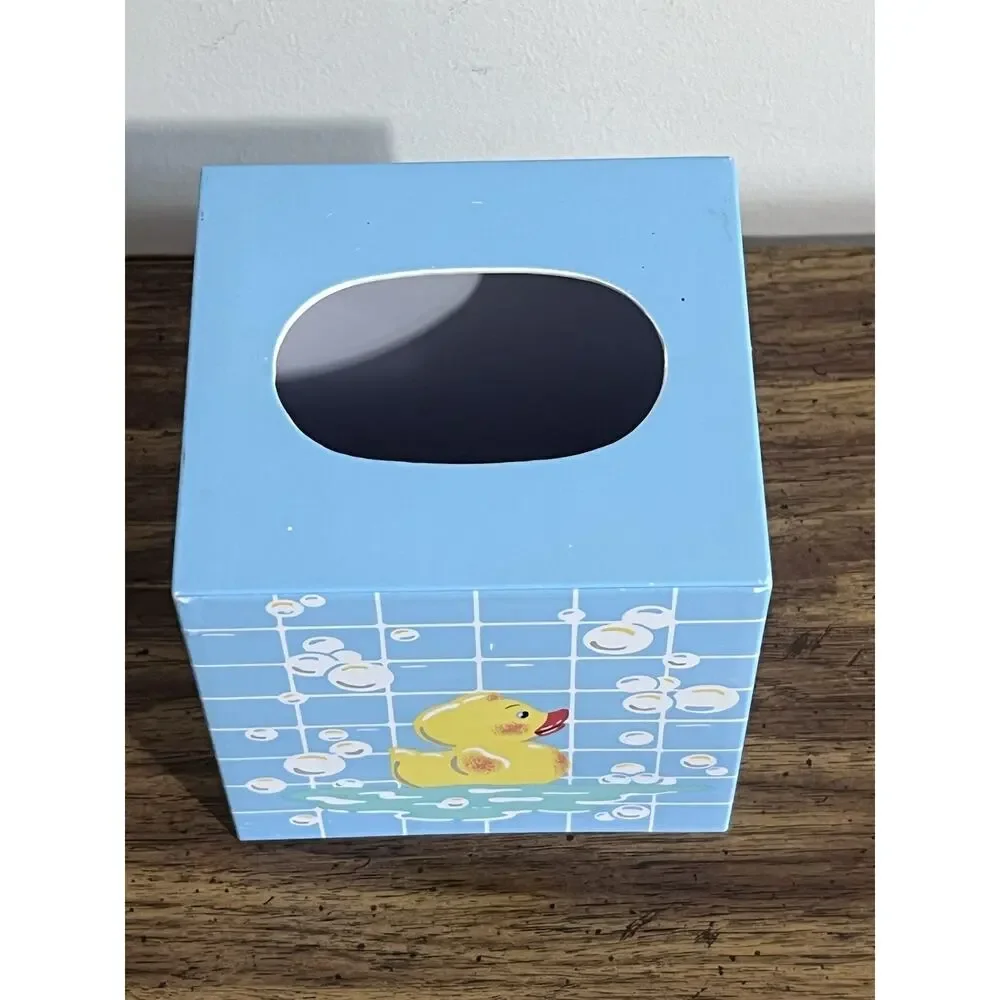Vintage Nick + Nora Home Rubber Ducky Bathroom Tissue Box Cover Holder